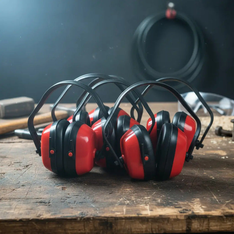 Workseg A40 Diadema Proteccion Oidos Industrial Rojo