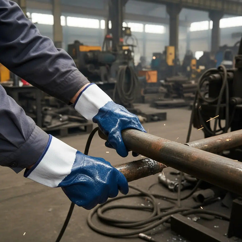 Guante En Lona Y Nitrilo Trabajo Pesado Workseg M70