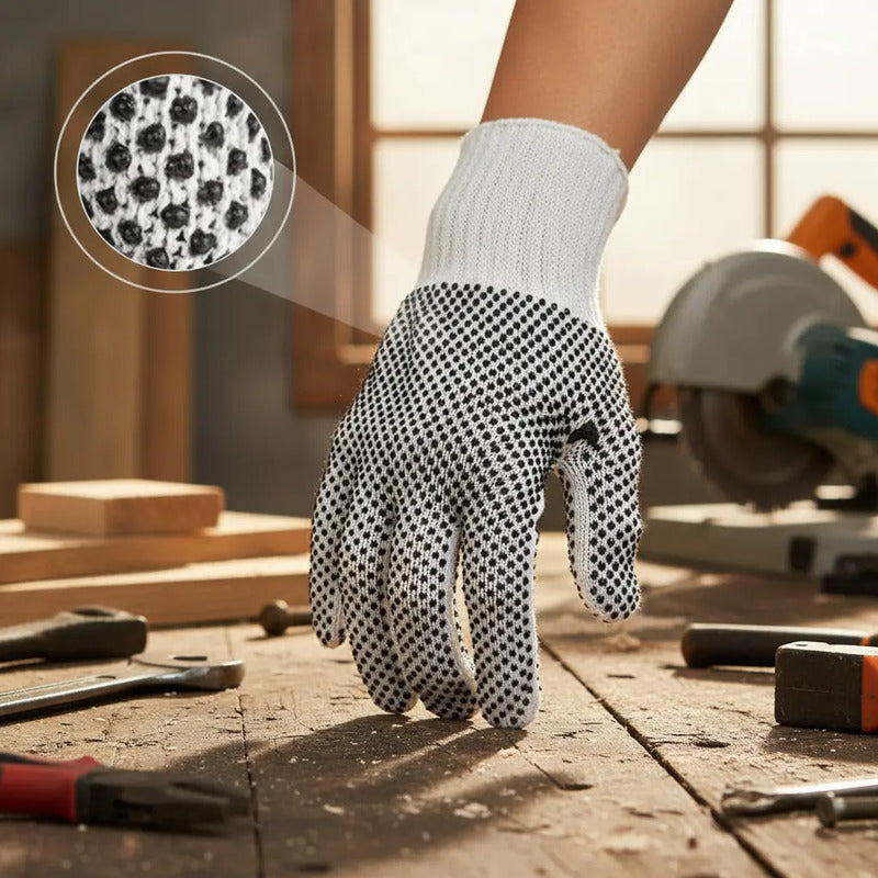 Guantes De Seguridad Abein H40 Antideslizantes X6 Pares