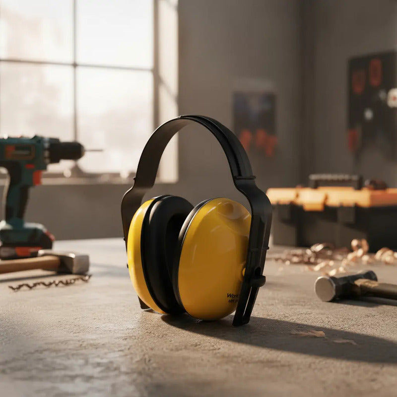 Tapa Oido Proteccion 24db Ajustables Tipo Diadema Workseg Ce Amarillo