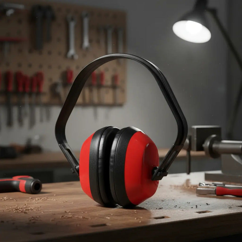 Workseg A40 Diadema Proteccion Oidos Industrial Rojo