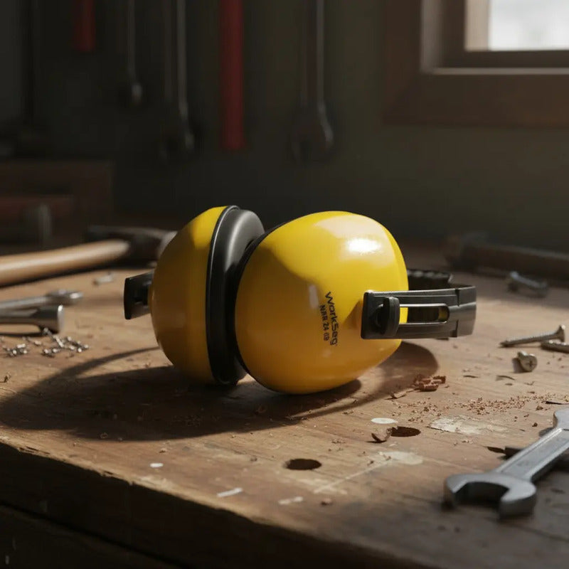 Tapa Oido Proteccion 24db Ajustables Tipo Diadema Workseg Ce Amarillo