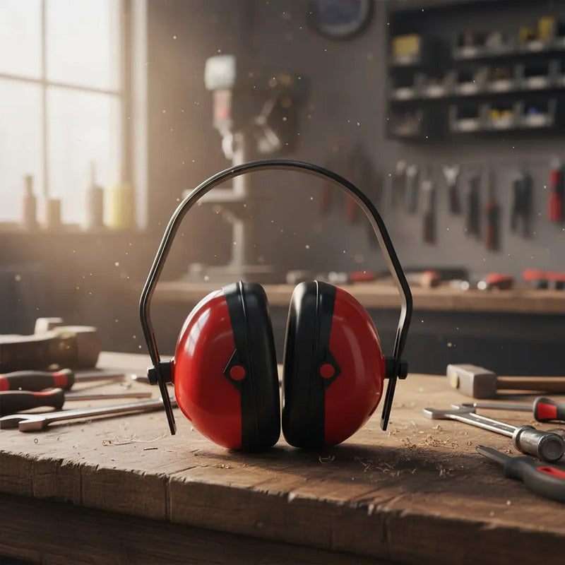Workseg A40 Diadema Proteccion Oidos Industrial Rojo