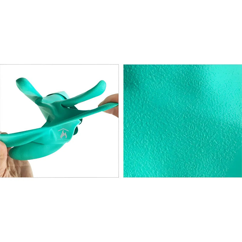 Guante Verde Nitri Ansell Solvex Resistente A Quimicos Corto