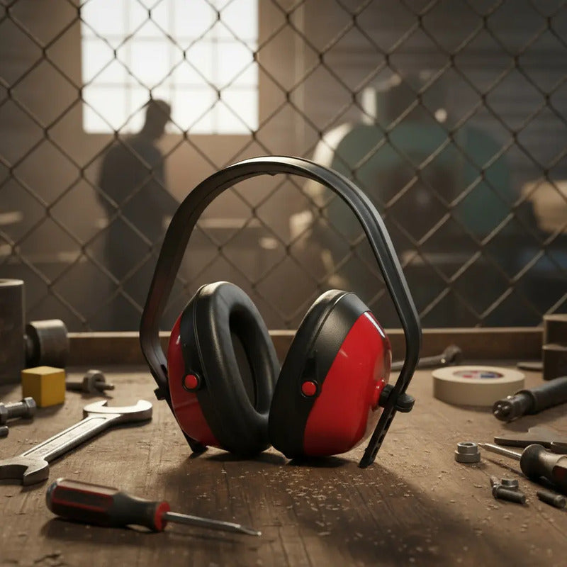 Workseg A40 Diadema Proteccion Oidos Industrial Rojo