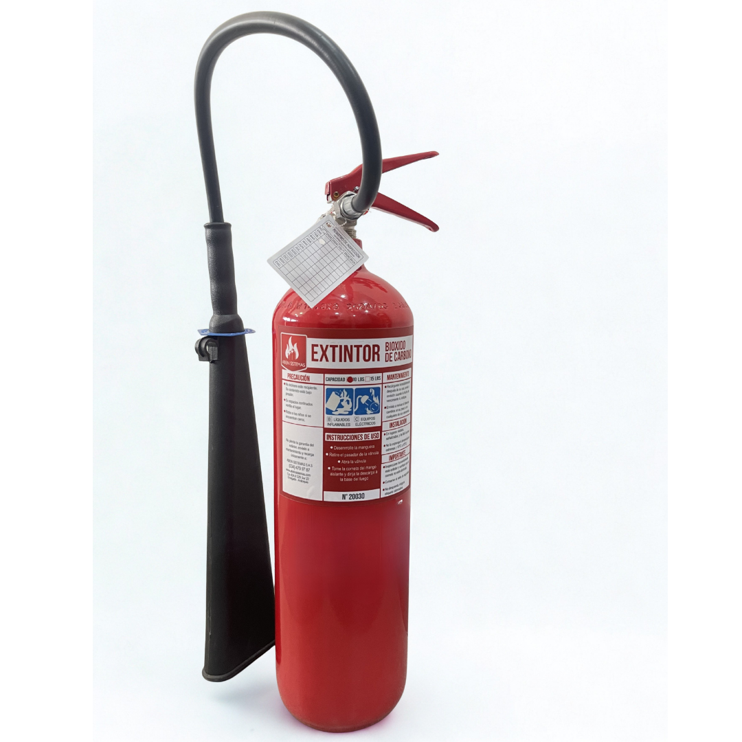 Extintor Co2 dióxido carbono 10-15lbs