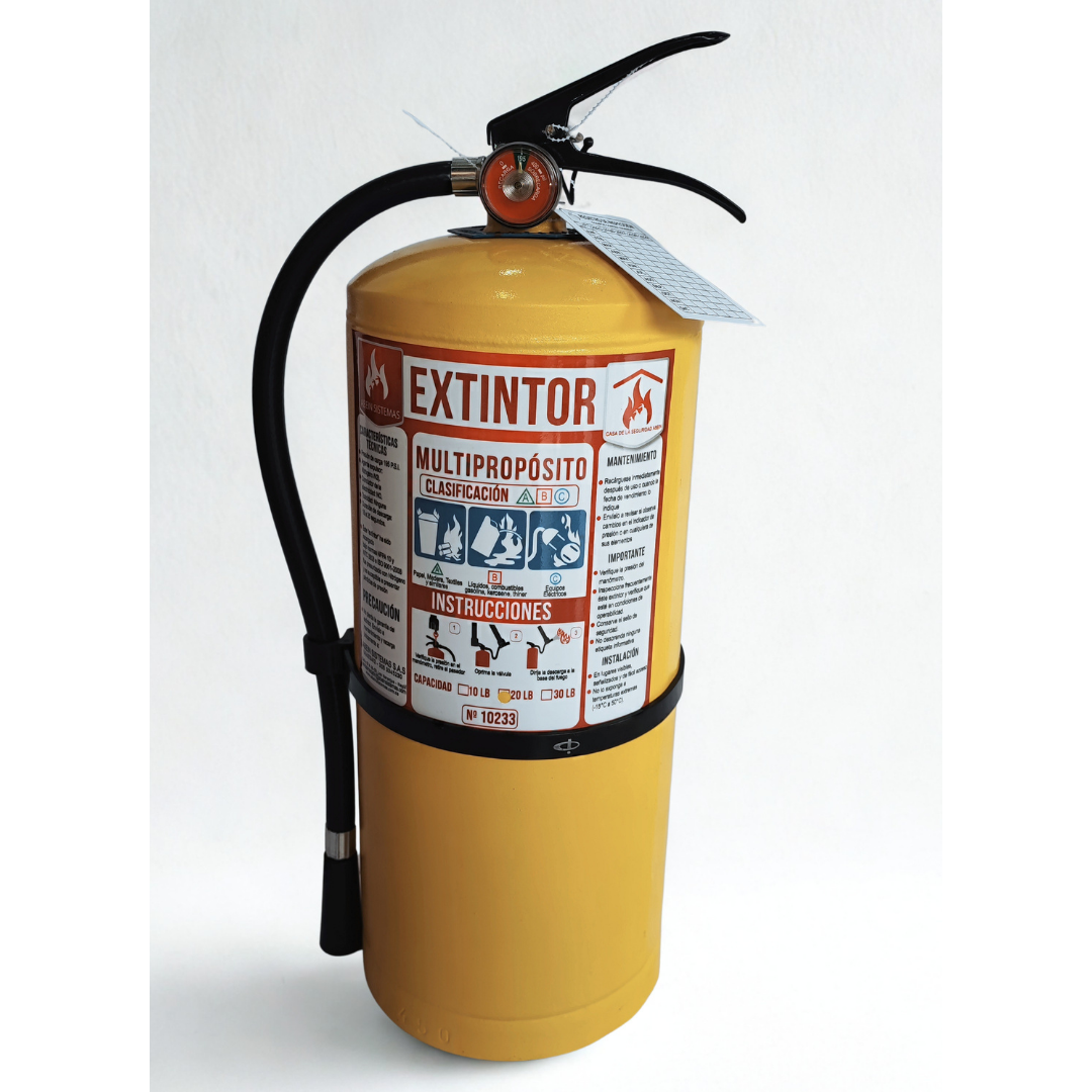 Extintor multipropósito ABC 20lbs